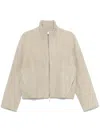 Remain Birger Christensen Bonded Leather Jacket In White