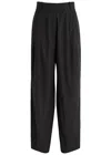 Remain Birger Christensen Remain By Birger Christensen Barrel-leg Stretch-cotton Poplin Trousers In Black