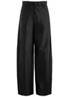 Remain Birger Christensen Remain By Birger Christensen Wide-leg Leather Trousers In Black