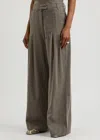 Remain Birger Christensen Remain By Birger Christensen Wide-leg Twill Trousers In Grey