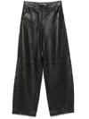 Remain Birger Christensen Sheepskin Panelled Straight-leg Trousers In Black