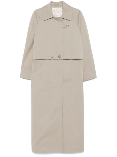 Remain Birger Christensen Cotton Trench Coat In Neutrals