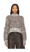 Remain Birger Christensen Cropped Sweater In Wren Comb