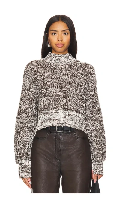 Remain Birger Christensen Cropped Sweater In Wren Comb