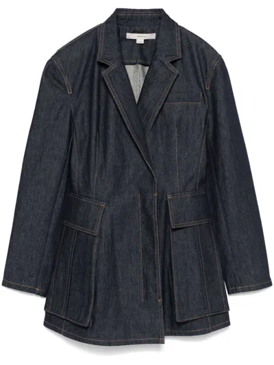 Remain Birger Christensen Denim Blazer In Blue