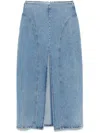 Remain Birger Christensen Maxi Denim Skirt In Blue