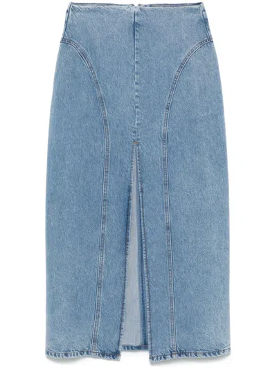 Remain Maxi Denim Skirt In Blue