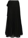 Remain Birger Christensen Knitted Wrap Skirt In Black  