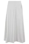 Remain Birger Christensen Organic Cotton Maxi Skirt In Grey