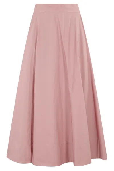 Remain Birger Christensen Remain Flared Midi Skirt In Pink