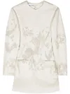 Remain Birger Christensen Floral-print Mini Dress In Neutrals