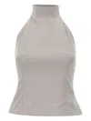 Remain Birger Christensen Remain Grey Stretch Wool Halter Top