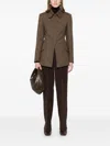 Remain Birger Christensen Herringbone Blazer In Brown