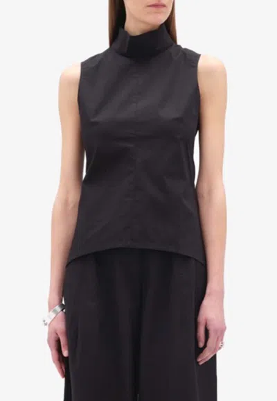 Remain Birger Christensen High-neck Sleeveless Top In Black