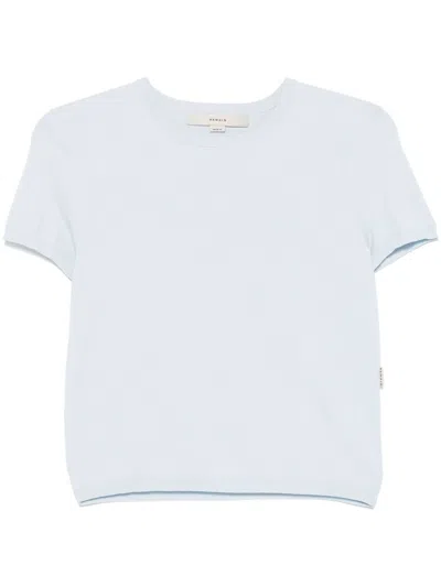 Remain Birger Christensen Knitted Tshirt In Light Blue