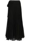 Remain Birger Christensen Knitted Wrap Skirt In Black