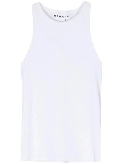 Remain Birger Christensen Knot-detail Ribbed Top In White