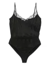 Remain Birger Christensen Lace-panel Bodysuit In Black