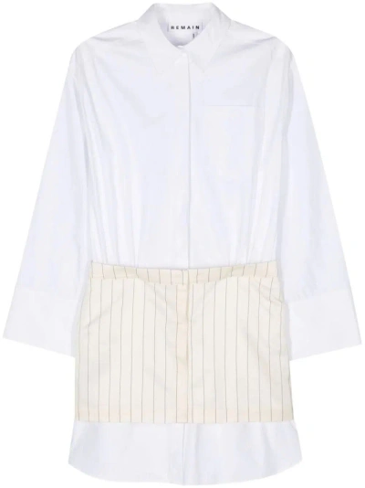 Remain Birger Christensen Layered Mini Dress In White