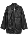 Remain Birger Christensen Leather Biker Jacket In Black