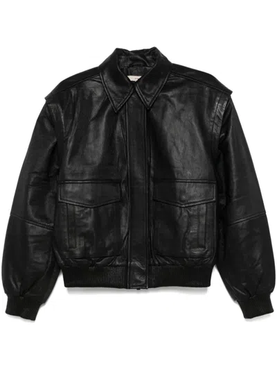 REMAIN LEATHER BOMBER JACKET