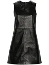 Remain Birger Christensen Leather Mini Dress In Black  