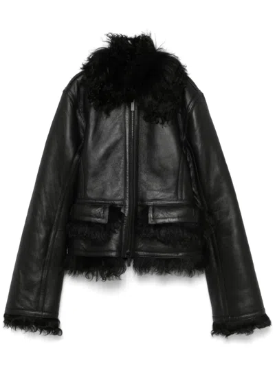 Remain Birger Christensen Leather Jacket In Black