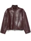 Remain Birger Christensen Leather Jacket In Red
