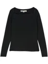 Remain Birger Christensen Longsleeved Jersey Top In Black