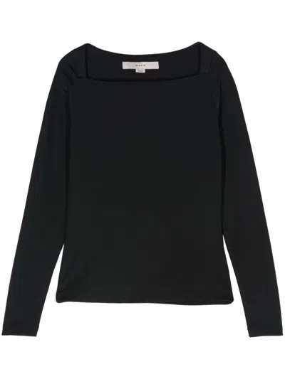 Remain Birger Christensen Longsleeved Jersey Top In Black