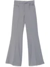 Remain Birger Christensen Flared Hem Trousers With High Waist In Grey