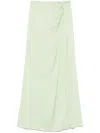 Remain Birger Christensen Maxi Wrap Skirt In Green