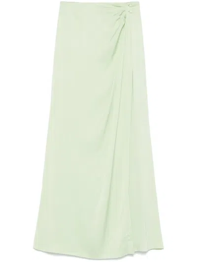 Remain Birger Christensen Maxi Wrap Skirt In Green