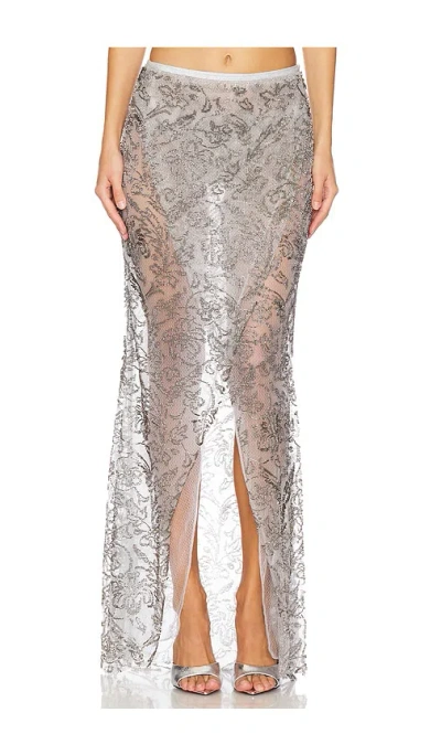 Remain Birger Christensen Maxi Wrap Skirt In Grey