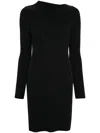 Remain Birger Christensen Remain Sleeve Knit Dress In Grey