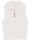 Remain Birger Christensen Knitted Polo Top In Neutrals