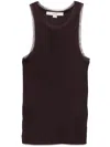 Remain Birger Christensen Mesh-edge Tank Top In Purple