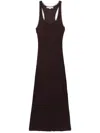 Remain Birger Christensen Brown Mesh Trim Maxi Dress In Brown
