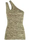 Remain Birger Christensen Firm Ribbed Knit One-shoulder Top In Green