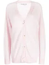 Remain Birger Christensen Open-knit V-neck Cardigan In Pink