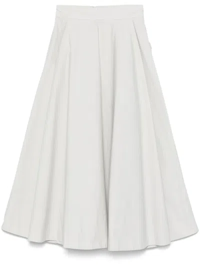 Remain Birger Christensen Organic Cotton Maxi Skirt In Gray