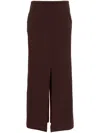 Remain Birger Christensen Pencil Midi Skirt In Brown