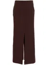 Remain Birger Christensen Pencil Midi Skirt In Brown