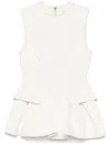 Remain Birger Christensen Peplum Denim Top In Neutrals