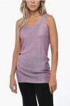 Remain Birger Christensen Sequined Fabric Openwork Tank Top