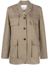 Remain Birger Christensen Single-breasted Utility Blazer In Neutrals