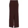 Remain Birger Christensen Pencil Midi Skirt In Brown
