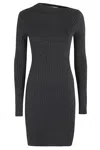 Remain Birger Christensen Remain Sleeve Knit Dress In Grey