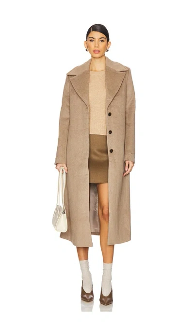 Remain Birger Christensen Slim Fitted Coat In Silver Mink