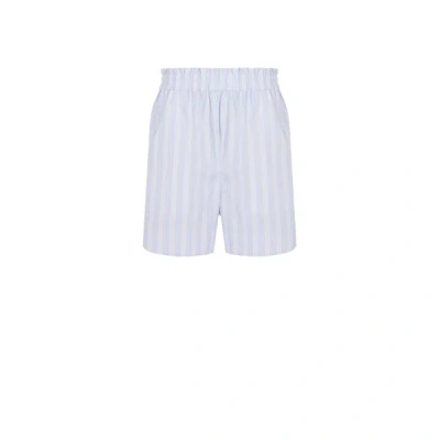 REMAIN STRIPED COTTON SHORTS